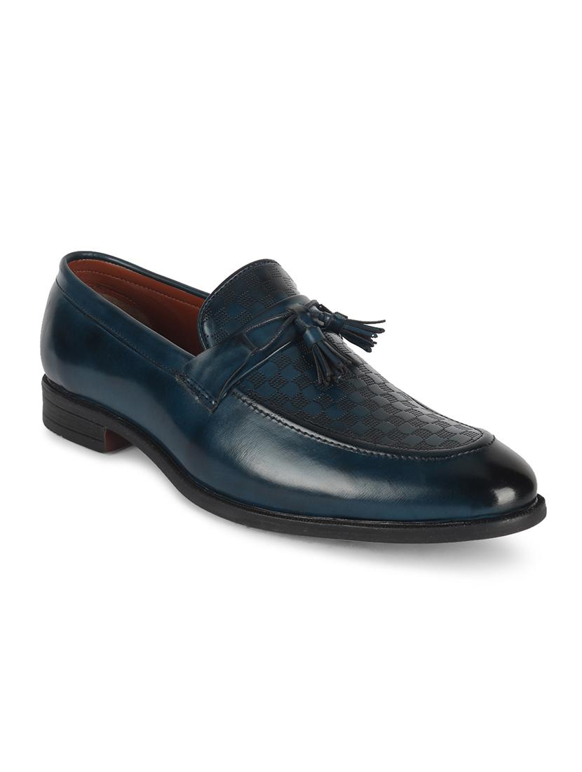 blue patent leather slip on loafers - 17563346 - Zoom Image - 2