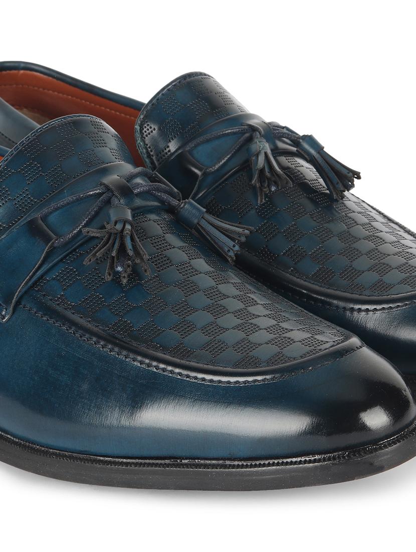 blue patent leather slip on loafers - 17563346 - Zoom Image - 5