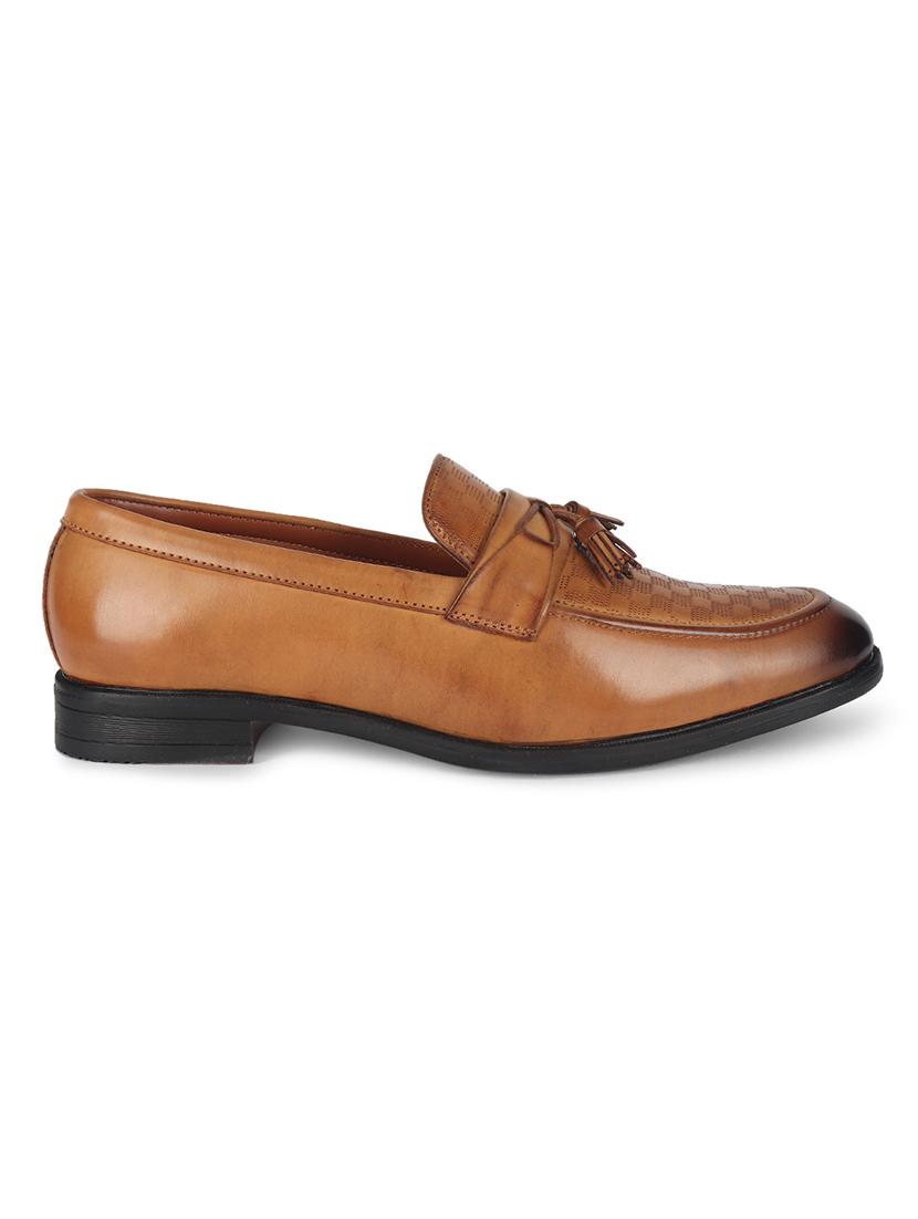 tan patent leather slip on loafers - 17563348 - Zoom Image - 3