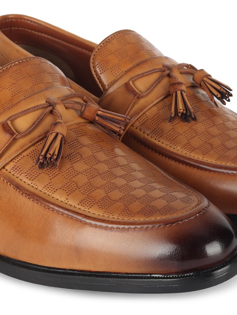 tan patent leather slip on loafers - 17563348 - Zoom Image - 5