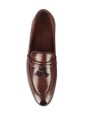 brown patent leather slip on loafers - 17563355 - Standard Image - 4