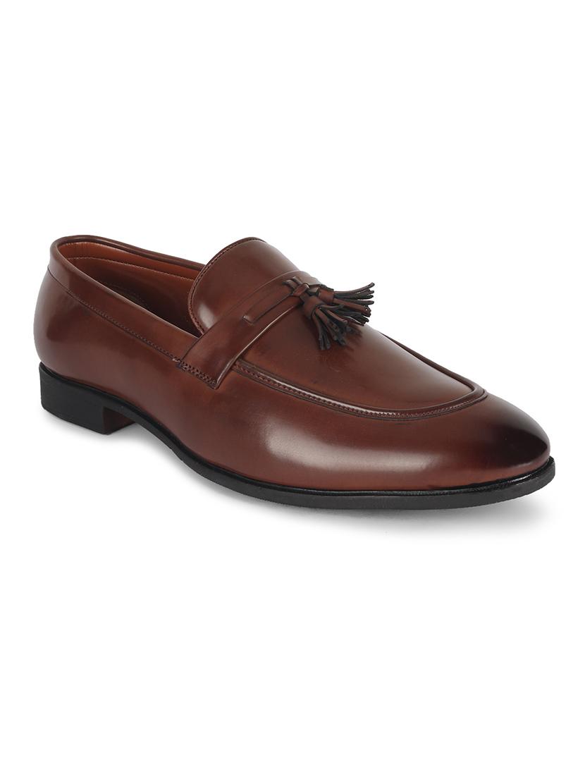 brown patent leather slip on loafers - 17563355 - Zoom Image - 2