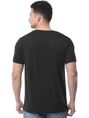 black chest print t-shirt - 17563526 - Standard Image - 3