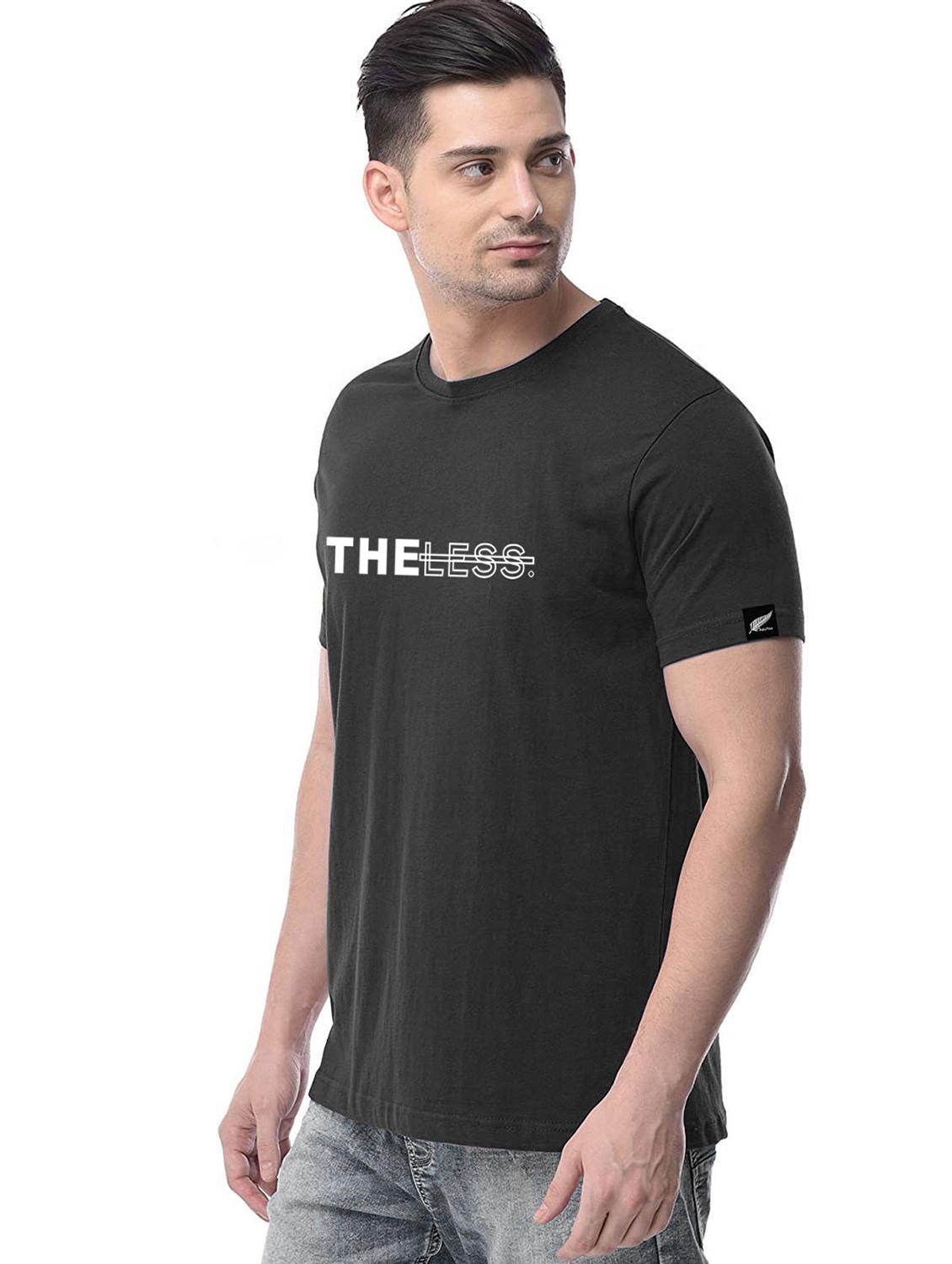 black chest print t-shirt - 17563526 - Zoom Image - 2