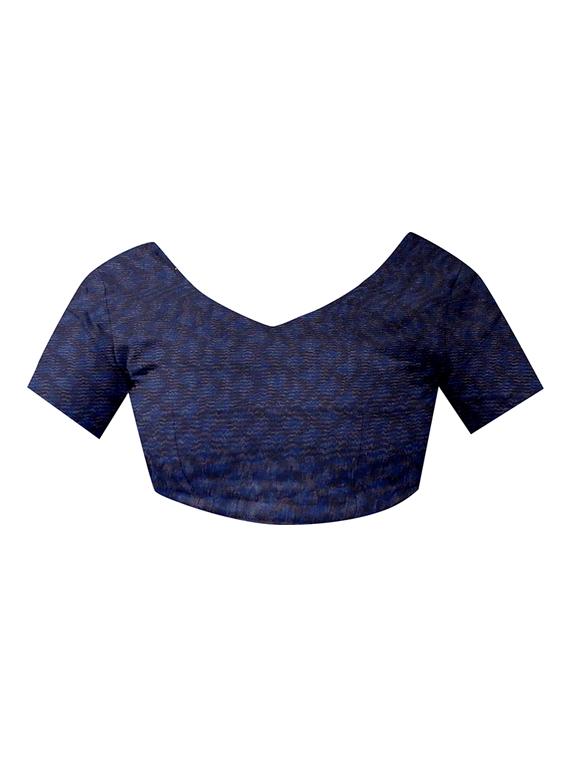 abstract printed saree with blouse - 17563676 - Zoom Image - 4