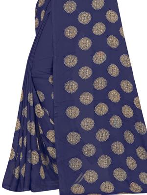 floral printed saree with blouse - 17563802 - Standard Image - 3