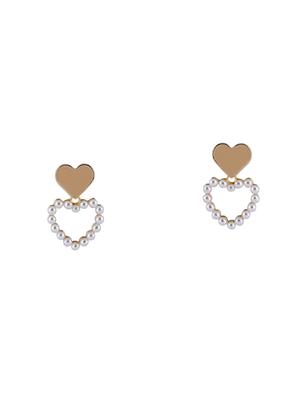 gold metal drop earrings - 17563848 - Standard Image - 2