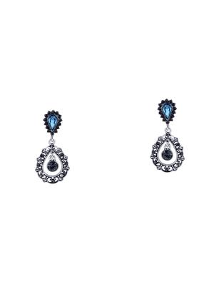 silver metal drop earring - 17563902 - Standard Image - 2