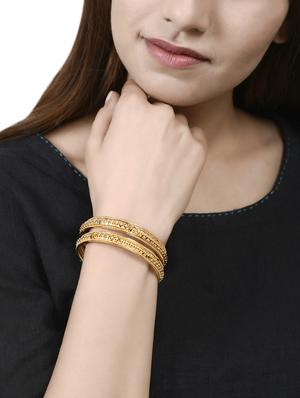 gold brass bangle - 17564475 - Standard Image - 5