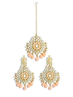 orange metal necklaces and earring - 17564476 - Standard Image - 2