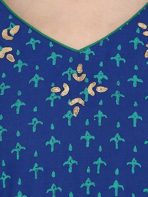 block print flared kurta - 17564496 - Standard Image - 4