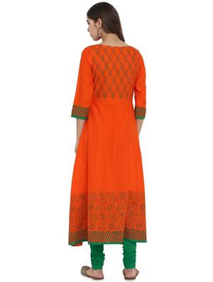 block print flared kurta - 17564499 - Standard Image - 3