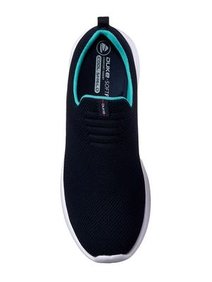 navy fabric slip on sports shoes - 17564509 - Standard Image - 4