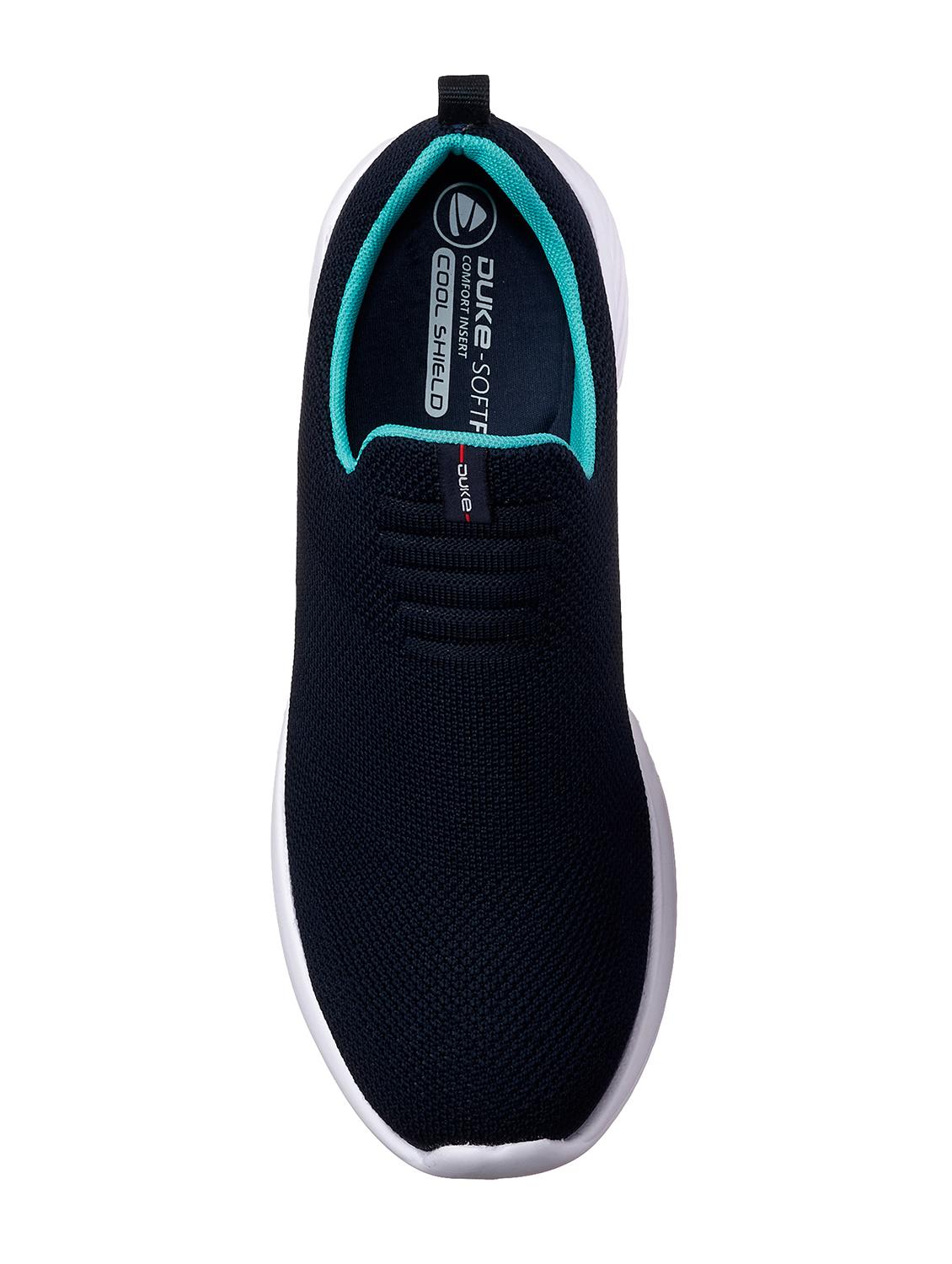navy fabric slip on sports shoes - 17564509 - Zoom Image - 4