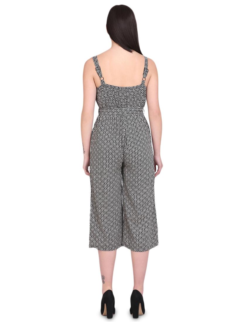 tie front 3/4th jumpsuit - 17564522 - Zoom Image - 3