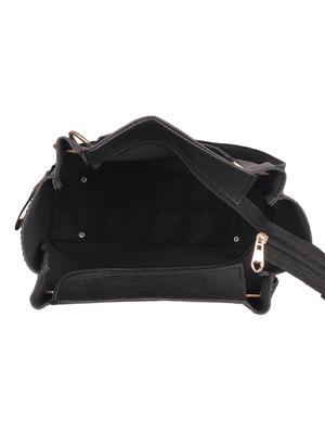 black leatherette (pu) regular handbag - 17565008 - Standard Image - 3