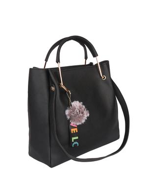 black leatherette (pu) regular handbag - 17565008 - Standard Image - 4