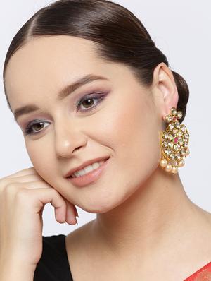 red copper chandballi earring - 17565063 - Standard Image - 4