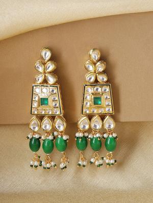 green copper drop earring - 17565064 - Standard Image - 3
