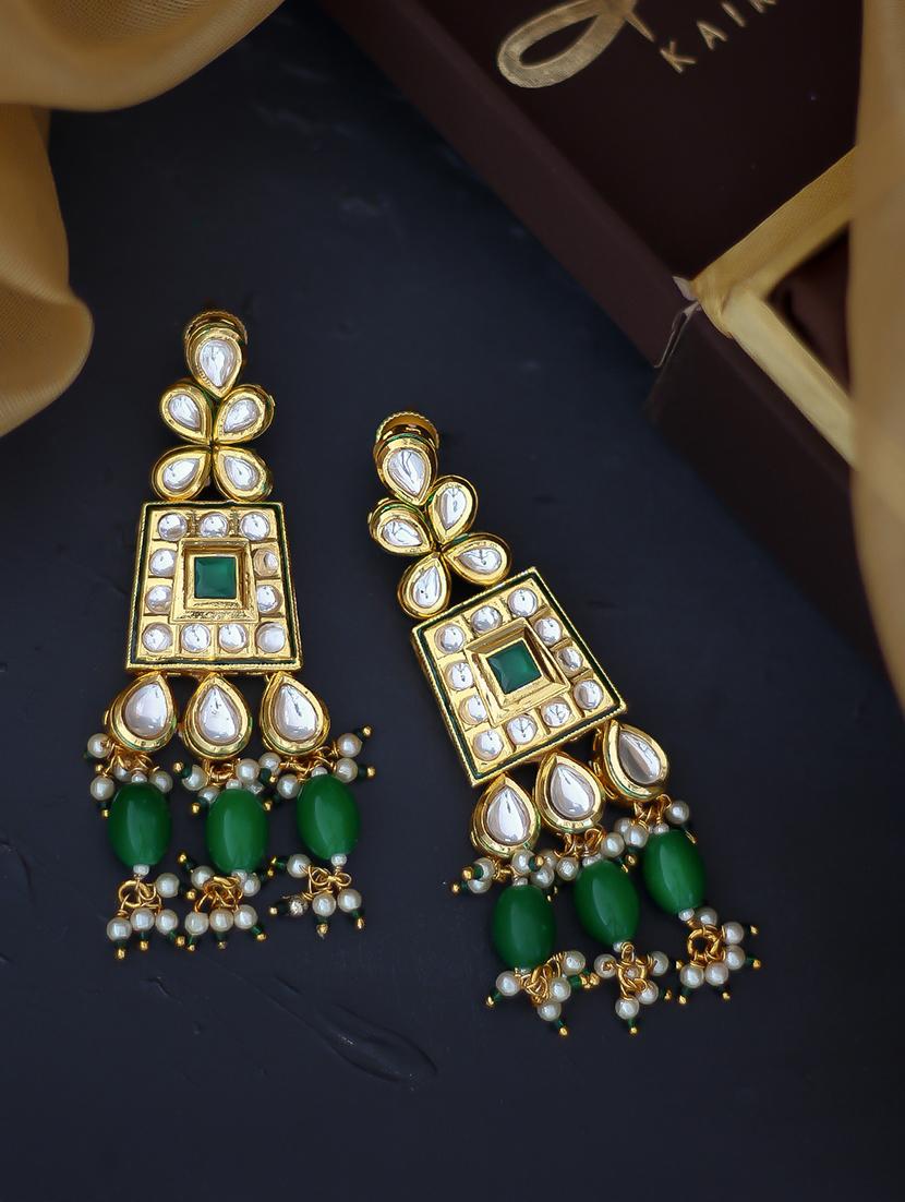 green copper drop earring - 17565064 - Zoom Image - 2