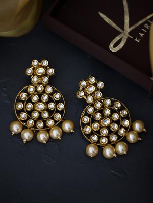 gold copper chandballi earring - 17565067 - Standard Image - 2
