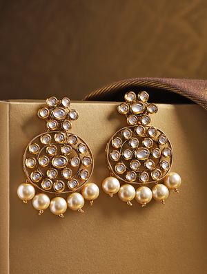 gold copper chandballi earring - 17565067 - Standard Image - 3