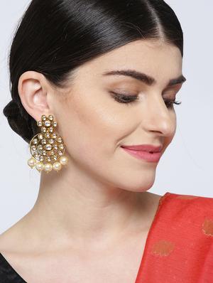 gold copper chandballi earring - 17565067 - Standard Image - 6