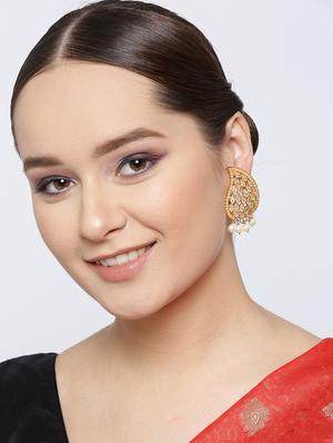 gold copper drop earring - 17565068 - Standard Image - 5