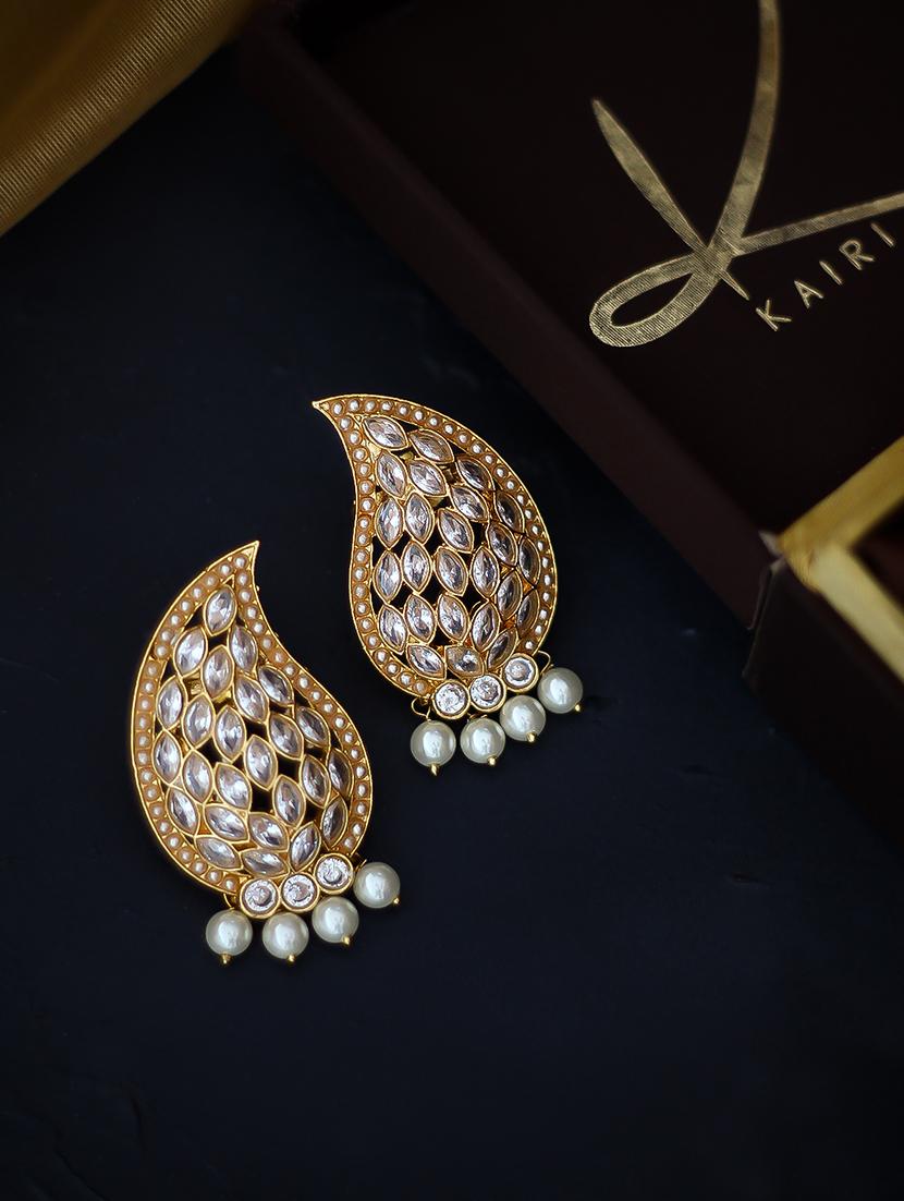 gold copper drop earring - 17565068 - Zoom Image - 2