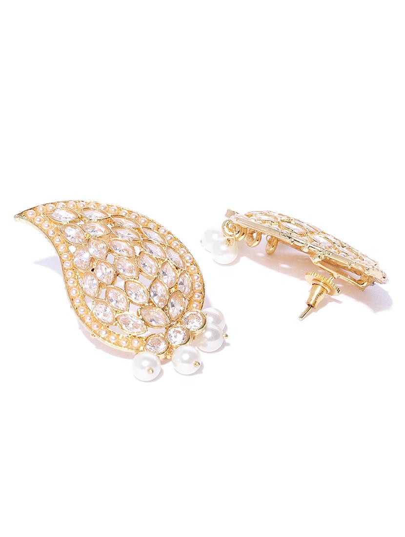 gold copper drop earring - 17565068 - Zoom Image - 4