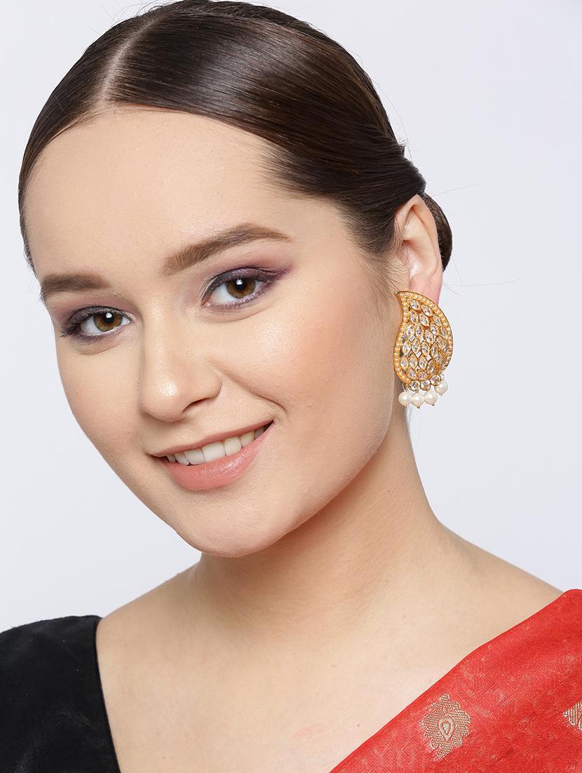 gold copper drop earring - 17565068 - Zoom Image - 5