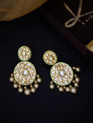 gold copper drop earring - 17565071 - Standard Image - 2