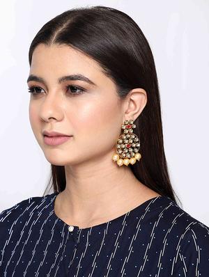 red copper chandballi earring - 17565075 - Standard Image - 5