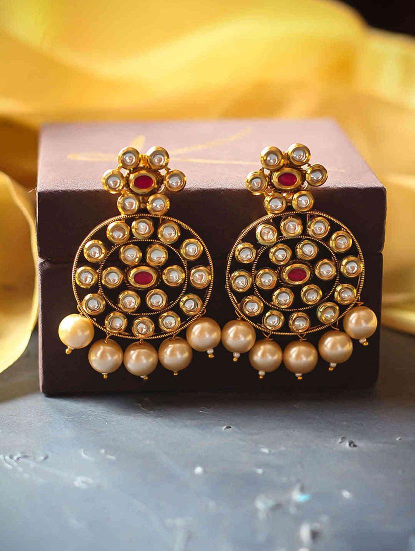 red copper chandballi earring - 17565075 - Zoom Image - 1