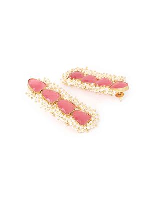 pink brass chandballi earring - 17565078 - Standard Image - 4