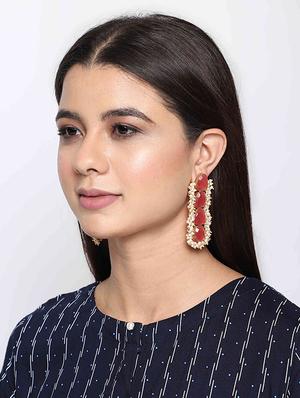 pink brass chandballi earring - 17565078 - Standard Image - 5