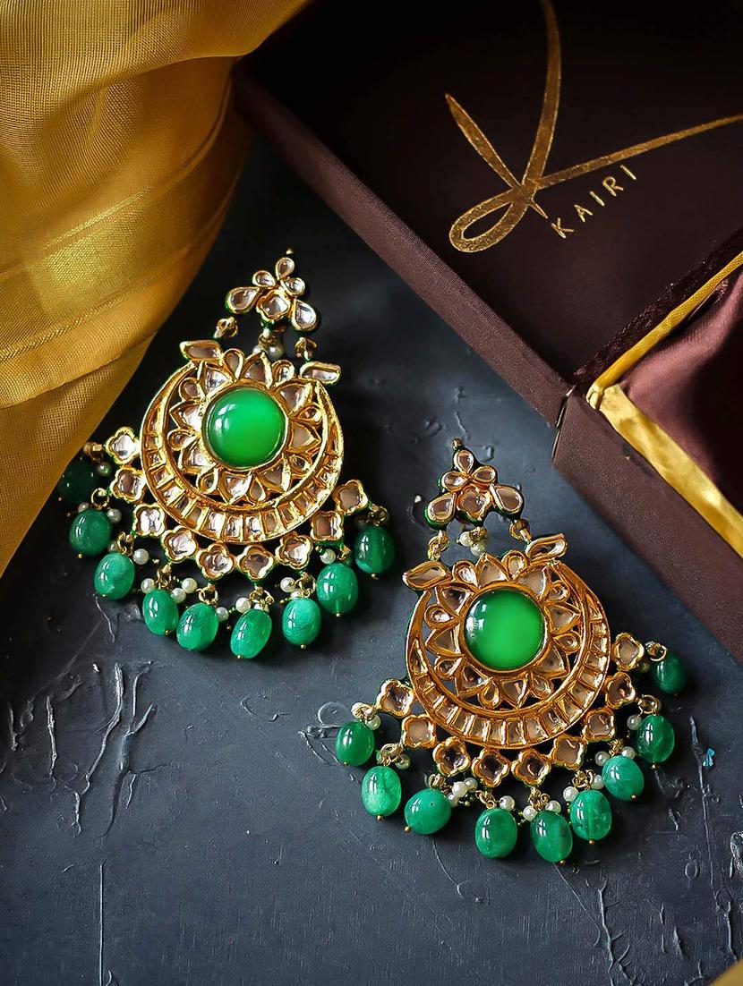 green copper chandballi earring - 17565081 - Zoom Image - 2