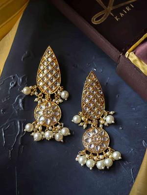 gold copper drop earring - 17565082 - Standard Image - 2