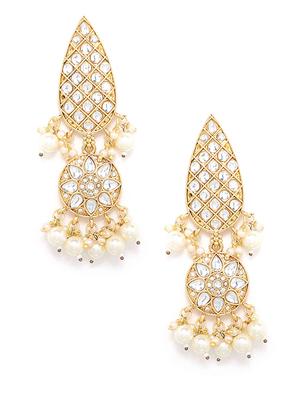 gold copper drop earring - 17565082 - Standard Image - 3