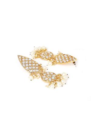gold copper drop earring - 17565082 - Standard Image - 4