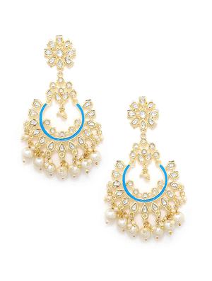 blue copper chandballi earring - 17565084 - Standard Image - 2