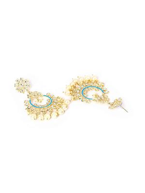 blue copper chandballi earring - 17565084 - Standard Image - 3