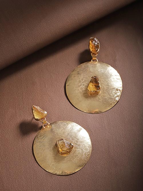 brown brass chandballi earring - 17565089 - Standard Image - 1