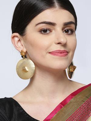 brown brass chandballi earring - 17565089 - Standard Image - 4