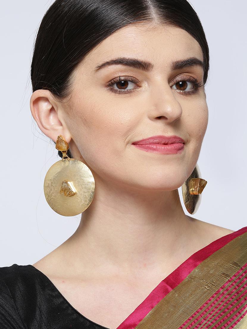 brown brass chandballi earring - 17565089 - Zoom Image - 4