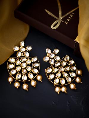 gold copper chandballi earring - 17565100 - Standard Image - 2