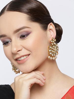 gold copper chandballi earring - 17565100 - Standard Image - 5