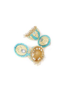 blue copper jhumka earring - 17565103 - Standard Image - 4