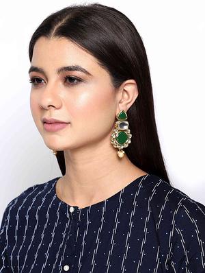 green copper drop earring - 17565113 - Standard Image - 4