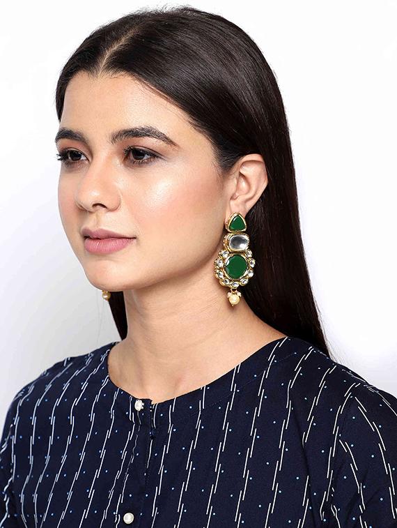 green copper drop earring - 17565113 - Zoom Image - 4